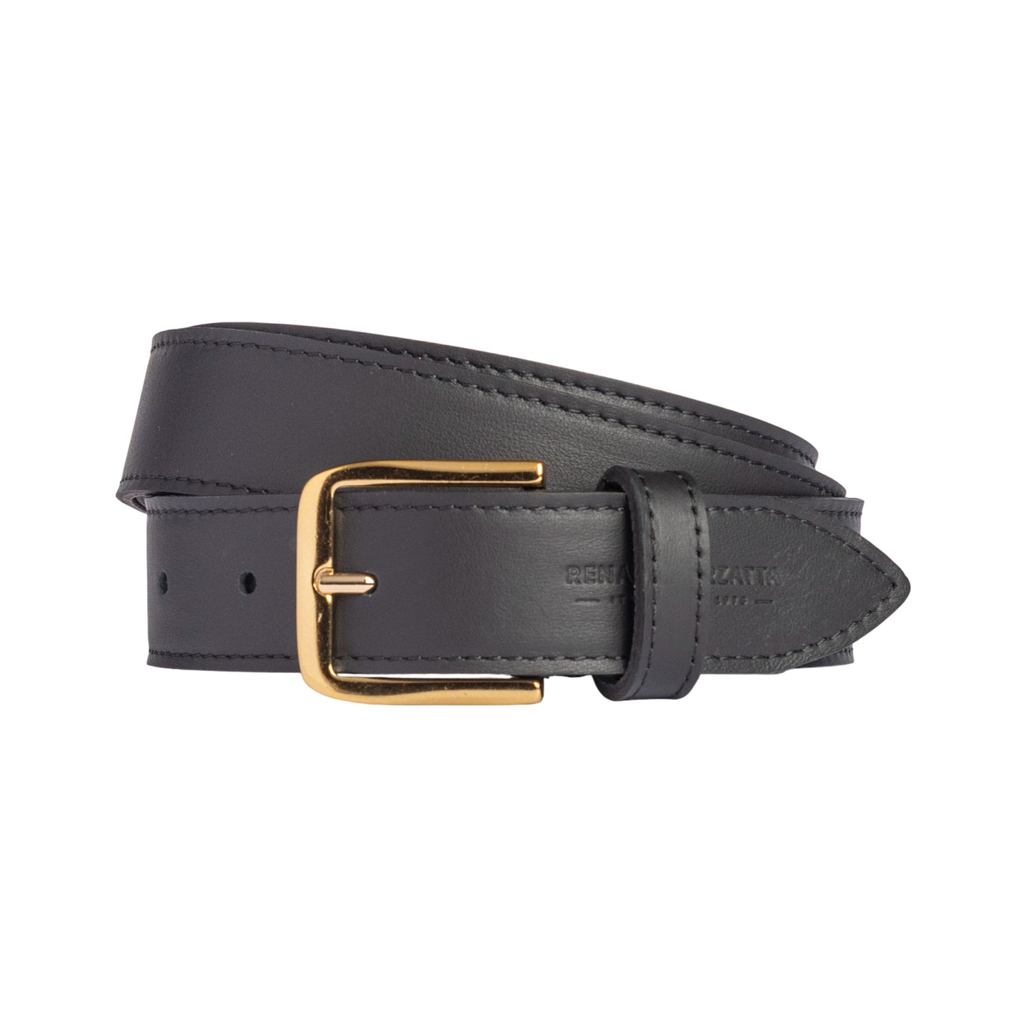 Damen Gürtel aus weichem Sauvage-Leder – Made in Italy – Ledergürtel mit Gold-Schnalle – Schwarz, Cognac, Bordeaux -RB4020