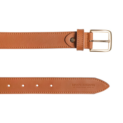 Damen Gürtel aus weichem Sauvage-Leder – Made in Italy – Ledergürtel mit Gold-Schnalle – Schwarz, Cognac, Bordeaux -RB4020