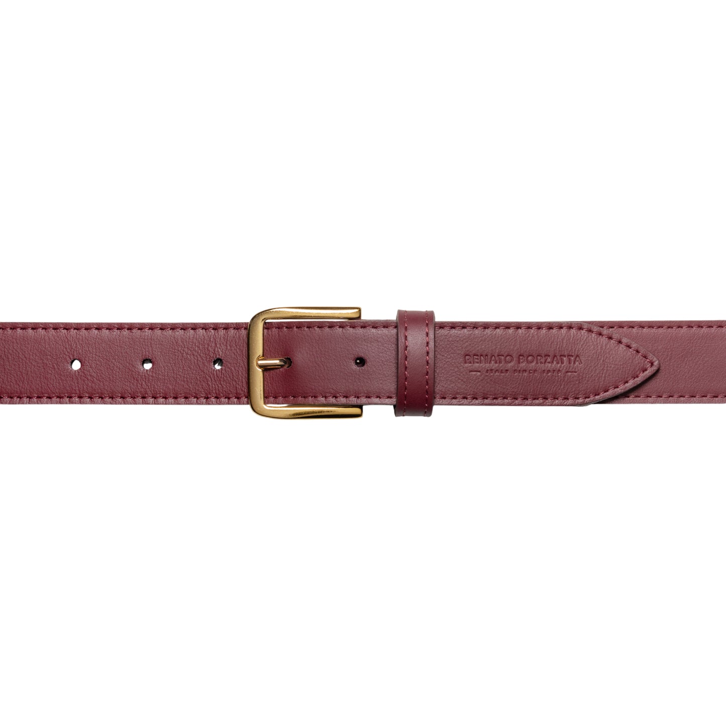 Damen Gürtel aus weichem Sauvage-Leder – Made in Italy – Ledergürtel mit Gold-Schnalle – Schwarz, Cognac, Bordeaux -RB4020