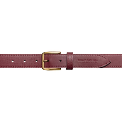 Damen Gürtel aus weichem Sauvage-Leder – Made in Italy – Ledergürtel mit Gold-Schnalle – Schwarz, Cognac, Bordeaux -RB4020