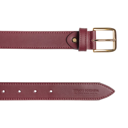 Damen Gürtel aus weichem Sauvage-Leder – Made in Italy – Ledergürtel mit Gold-Schnalle – Schwarz, Cognac, Bordeaux -RB4020