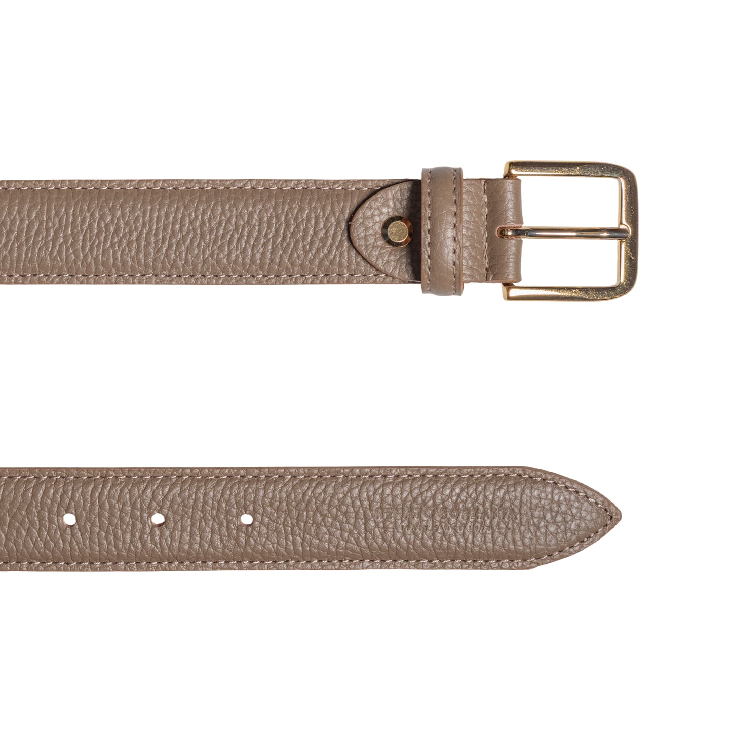 Damen Gürtel aus genarbtem Leder – Made in Italy – Ledergürtel mit Gold-Schnalle – Schwarz, Paprika, Taupe, Gold, Aviatorblau, Rubinrot - RB4023