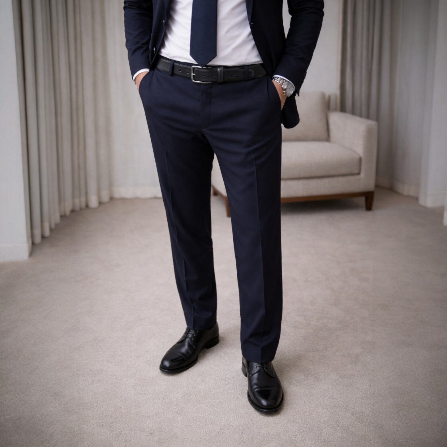 Herren Vollrindleder Gürtel Made in Italy – Ledergürtel mit Gunmetal Schnalle