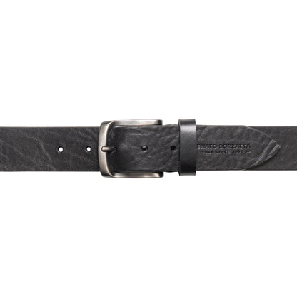 Herren Ledergürtel Vollrindleder Made in Italy – 4 cm Gürtel mit Gunmetal Schnalle