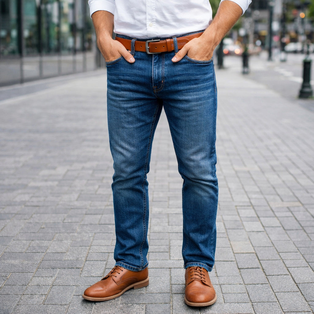 Herren Ledergürtel Vollrindleder Made in Italy – 4 cm Gürtel mit Gunmetal Schnalle