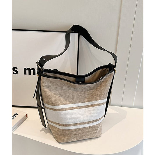 Less Is More Canvas Schultertasche mit extra Innentasche